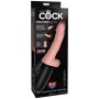 KING COCK - PLUS TRIPLE THREAT NATURAL Dildo mit stossender Funktion und Vibrationsmodi
