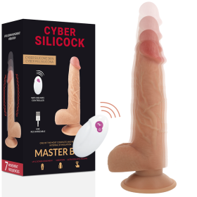 CYBER SILICOCK - Realistischer Fernbedienungs-Dildo Master Ben 23,88 cm - Ø 4,3 cm