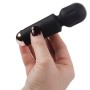 ROCKS-OFF Mini Wiederaufladbarer Massagestab mit 16 Funktionen, Schwarz