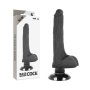 BASECOCK Realistischer Vibrator 2-in-1 Schwarz 18,5 cm - Ø 4 cm