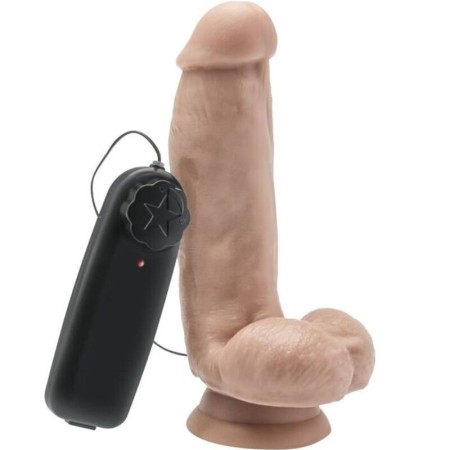 GET REAL - Dildo 12 cm mit Kugeln Vibrator, hautähnlich