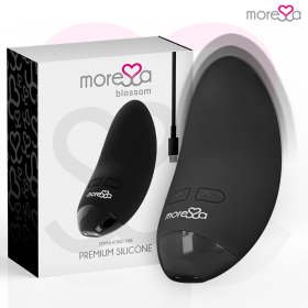 MORESSA Blossom Personal Massagegerät Schwarz – Mini Vibrator mit 6 Vibrationsmodi