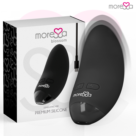 MORESSA Blossom Personal Massagegerät Schwarz – Mini Vibrator mit 6 Vibrationsmodi