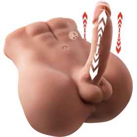 XISE BERTLETT Realistischer Dildo & Anus Masturbator mit Thrusting, 18 cm