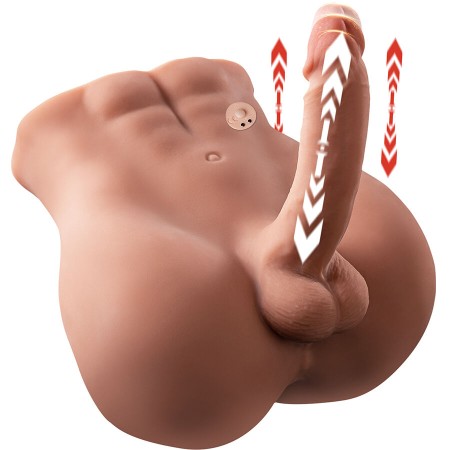 XISE BERTLETT Realistischer Dildo & Anus Masturbator mit Thrusting, 18 cm