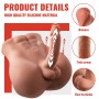 XISE BERTLETT Realistischer Dildo & Anus Masturbator mit Thrusting, 18 cm