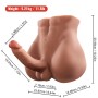 XISE BERTLETT Realistischer Dildo & Anus Masturbator mit Thrusting, 18 cm