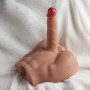 XISE Peel Dildo ASS Masturbator mit realistischem Dildo und Thrusting, 17,5 cm