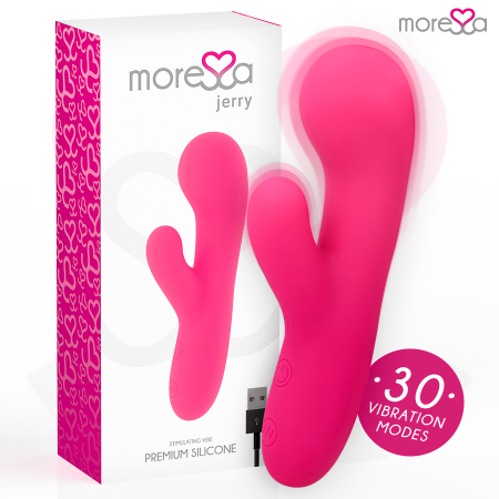 MORESSA JERRY Clip Vibrator mit G-Punkt und Klitoris, Premium Silikon, USB wiederaufladbar