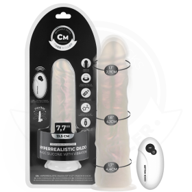 COCK MILLER Dildo aus medizinischem Silikon 19,5 cm mit LED-Licht, Vibration und Fernbedienung