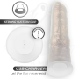 COCK MILLER Dildo aus medizinischem Silikon 19,5 cm mit LED-Licht, Vibration und Fernbedienung
