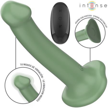 INTENSE BECCA Vibrator mit Saugnapf, 10 Vibrationsmodi, grün, Fernbedienung