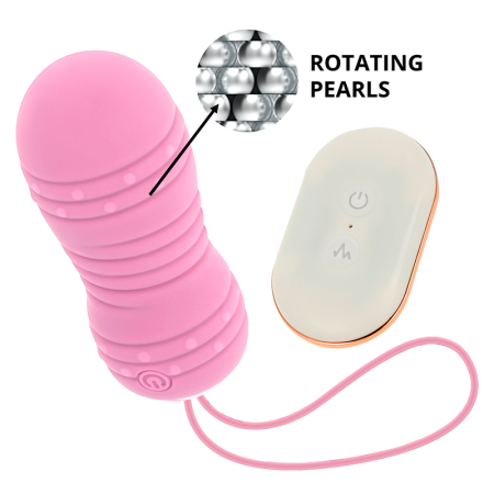 OHMAMA - Fernbedienbares Vibro-Ei mit 7 Rotationsmodi in Rosa