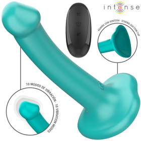 INTENSE - KATIE Vibrator mit Saugnapf, 10 Vibrationsmodi, Fernbedienung, Dunkelblau