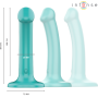 INTENSE - KATIE Vibrator mit Saugnapf, 10 Vibrationsmodi, Fernbedienung, Dunkelblau