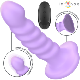 INTENSE - BRENDA Vibrator Größe M, spiralförmiges Design, 10 Vibrationsmodi, lila, mit Fernbedienung
