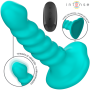 INTENSE - BUFFY Vibrator Größe S, Spiraldesign, 10 Vibrationsstufen, Blau, Fernbedienung