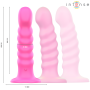 INTENSE - CINDY Vibrator Größe L, Spiraldesign, 10 Vibrationsmodi, Rosa, Fernbedienung