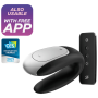 Satisfyer Double Fun Partner Vibrator – Schwarz, Paarvibrator mit App-Steuerung