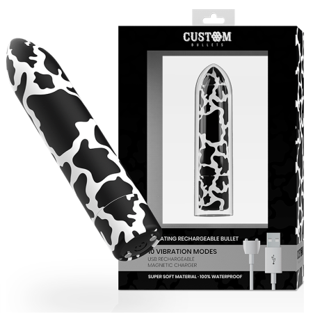 CUSTOM BULLETS - Wiederaufladbare Vibrationskugel COW mit 10 Intensitäten