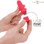 INTENSE SYMONE USB Wiederaufladbare Vibrationskugel mit 8 Vibrationsmodi Rot 10 x 2,2 cm