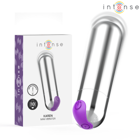 INTENSE - KAREN Mini Vibrationskugel, 10 Modi, wiederaufladbar, silber