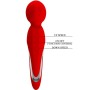 PRETTY LOVE - Walter Vibrator Wand Rot, 7 Vibrationsmodi, 5 Intensitätsstufen