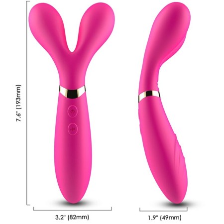 ARMONY Y-WAND Massagegerät & Vibrator mit Doppelkopf Fuchsia