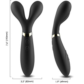 ARMONY Y-Wand Massager & Vibrator mit Doppelkopf, Schwarz
