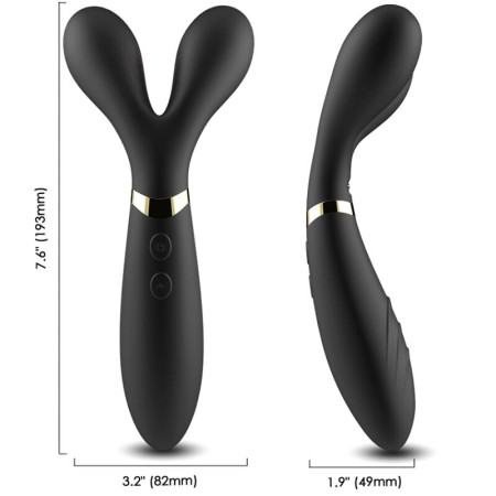 ARMONY Y-Wand Massager & Vibrator mit Doppelkopf, Schwarz
