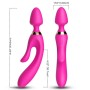 ARMONY Rabbit Massager & Vibrator in Fuchsia – Silikon, 18 Vibrationsmodi, USB Wiederaufladbar