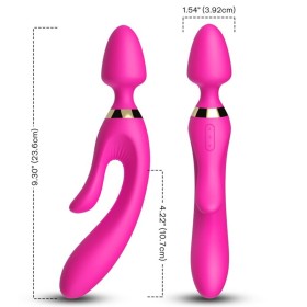 ARMONY Rabbit Massager & Vibrator in Fuchsia – Silikon, 18 Vibrationsmodi, USB Wiederaufladbar