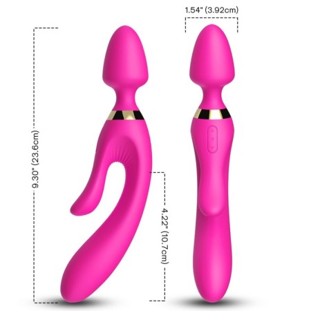 ARMONY Rabbit Massager & Vibrator in Fuchsia – Silikon, 18 Vibrationsmodi, USB Wiederaufladbar