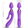 ARMONY Rabbit Vibrator & Massager Violett – 2x9 Vibrationsmodi, Flexibler Nacken, Wasserdicht