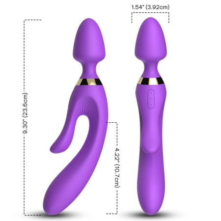 ARMONY Rabbit Vibrator & Massager Violett – 2x9 Vibrationsmodi, Flexibler Nacken, Wasserdicht