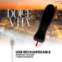 DOLCE VITA - Wiederaufladbarer Vibrator Five Schwarz mit 7 Geschwindigkeiten
