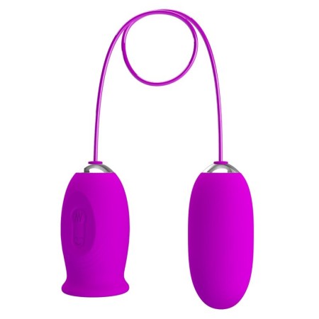PRETTY LOVE - Daisy Dual Vibrator mit wiederaufladbarem Ei, Violett