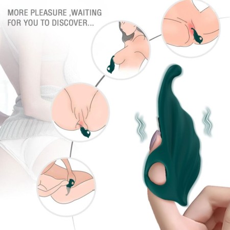 ARMONY - DEDAL ESTIMULATOR & VIBRATOR GRÜN – Silikon & ABS, 9 Vibrationsmodi, USB-Aufladung