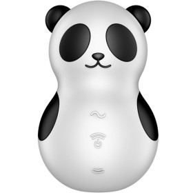 Satisfyer Pocket Panda Luftimpuls-Stimulator & Vibrator Schwarz-Weiß