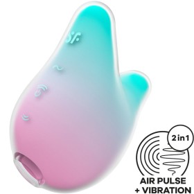 SATISFYER Mermaid Vibes - Luftimpuls-Stimulator und Vibrator in Mint und Rosa