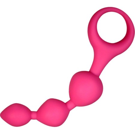 ALIVE Triball Analperlen aus Silikon, Rosa, 15 cm