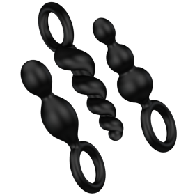 SATISFYER - Anal Plug Set 3-teilig Schwarz