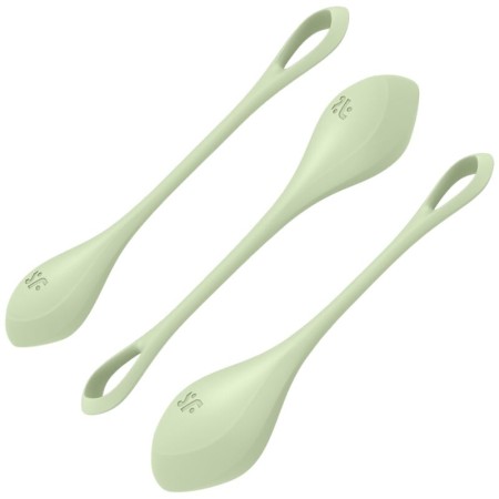 SATISFYER Yoni Power 2 Trainingsset Grün – Stärkung des Beckenbodens