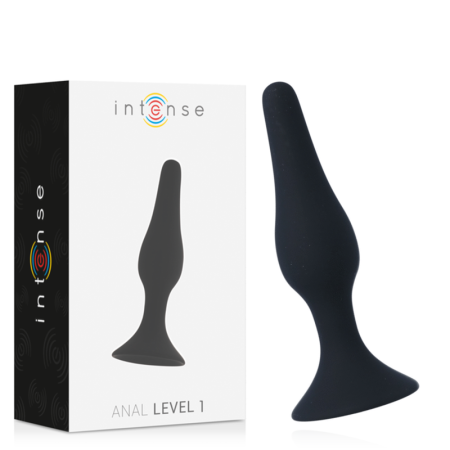 INTENSE - ANAL LEVEL 1 10,5CM Schwarz - Sanfte Stimulation aus medizinischem Silikon