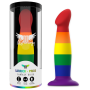 MYTHOLOGY - HER GARRICK PRIDE DILDO M, Silikon, flexibel, saugfähig, 16,5 cm