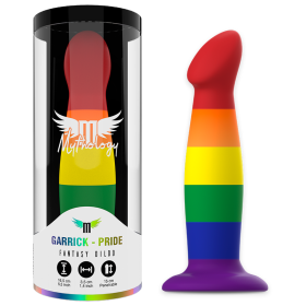 MYTHOLOGY - HER GARRICK PRIDE DILDO M, Silikon, flexibel, saugfähig, 16,5 cm