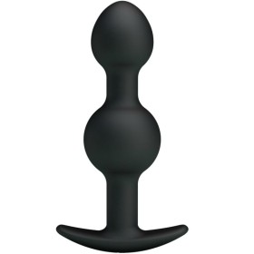 PRETTY LOVE - Ergonomische Silikon Analperlen mit spezieller Stimulation 10,3 cm Schwarz