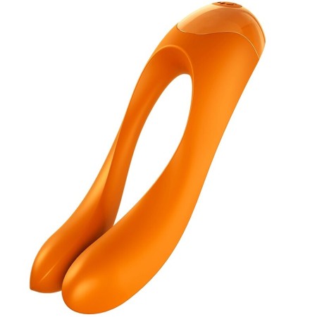 SATISFYER - CANDY CANE Finger-Vibrator Orange, leistungsstark & wasserdicht