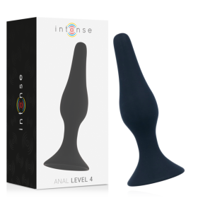 INTENSE - ANAL LEVEL 4 15,5CM Schwarz - Hochwertiges Analspielzeug aus medizinischem Silikon