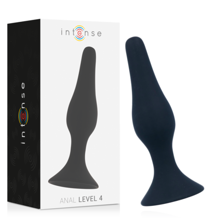 INTENSE - ANAL LEVEL 4 15,5CM Schwarz - Hochwertiges Analspielzeug aus medizinischem Silikon